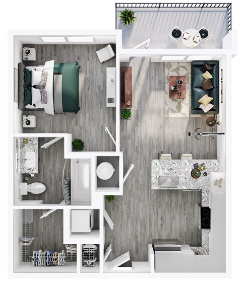 1 bed 1 bath B at Link Apartments® CYKEL Apartments, Charlotte